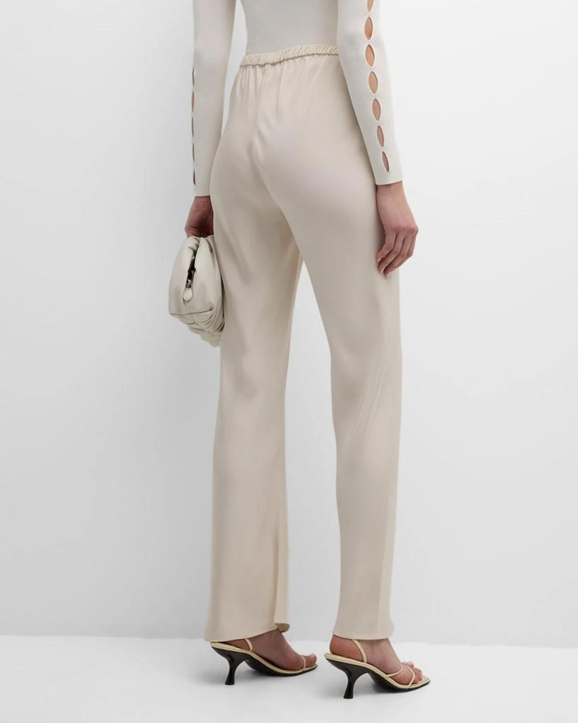 TSE Cashmere High-Rise Straight-Leg Silk Pants 5
