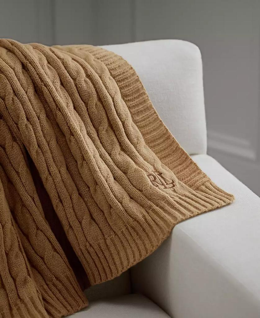 Ralph Lauren Jamie Cable-Knit Throw, 50" x 60"