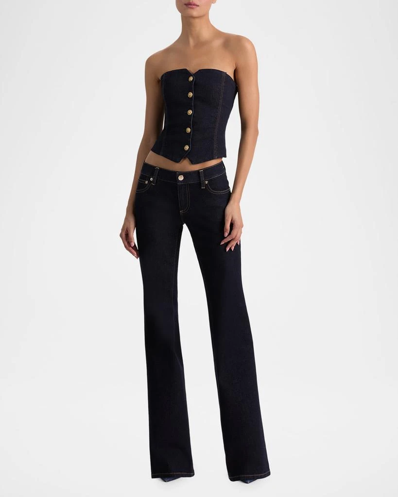 Alice + Olivia Kelcey Denim Strapless Top 2