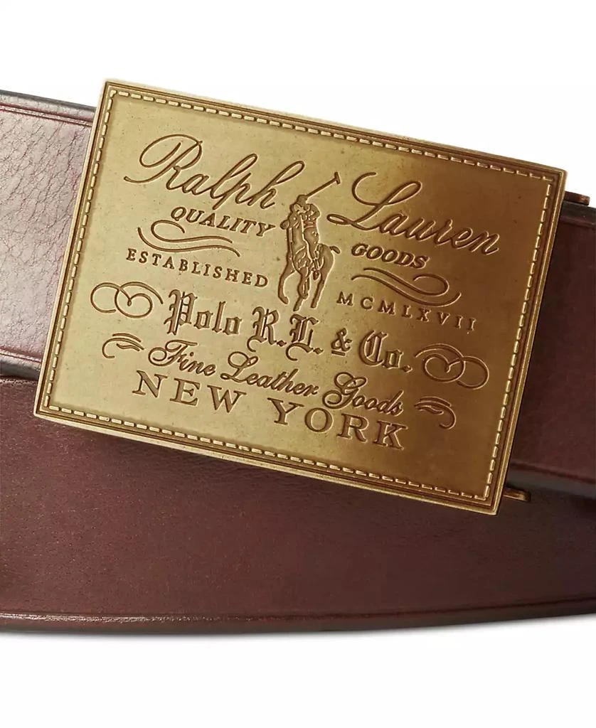 Ralph Lauren Men's Heritage Plaque-Buckle Belt 2