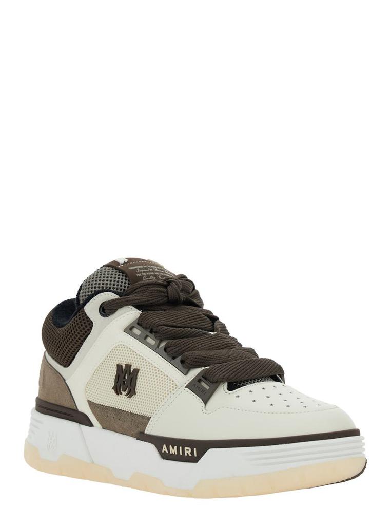AMIRI Brown Low Top Sneakers With Logo Detail On The Side And Mesh Panels In Suede Man