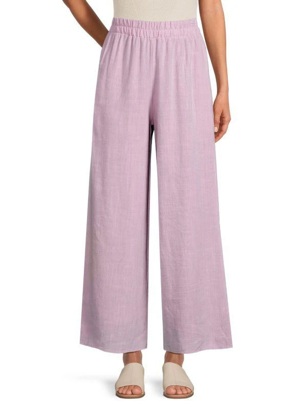 Renee C. Wide Leg Linen Blend Pants 1