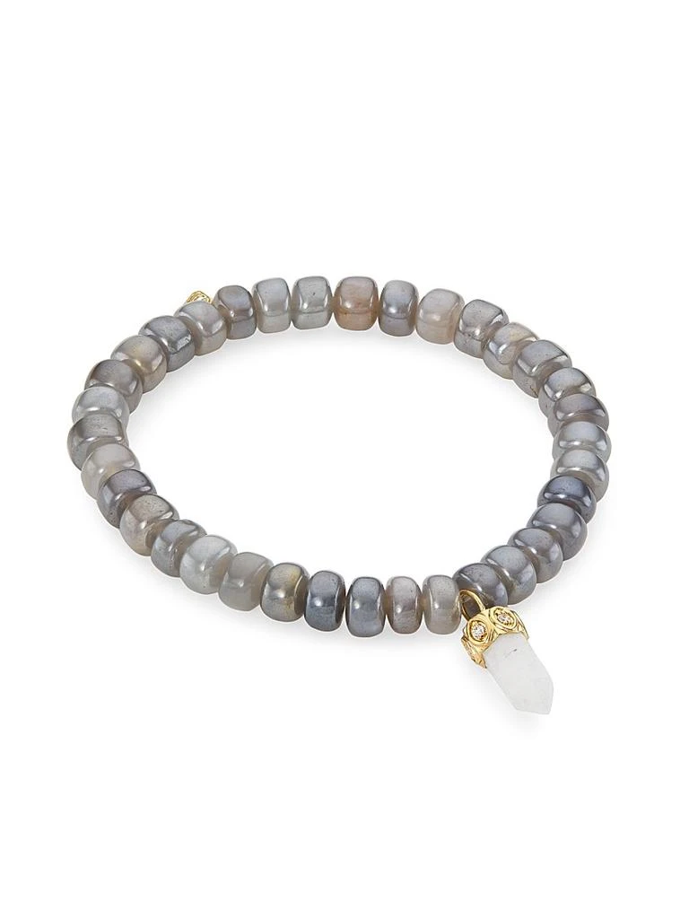 Sydney Evan 14K Yellow Gold
Moonstone Beaded Stretch Bracelet