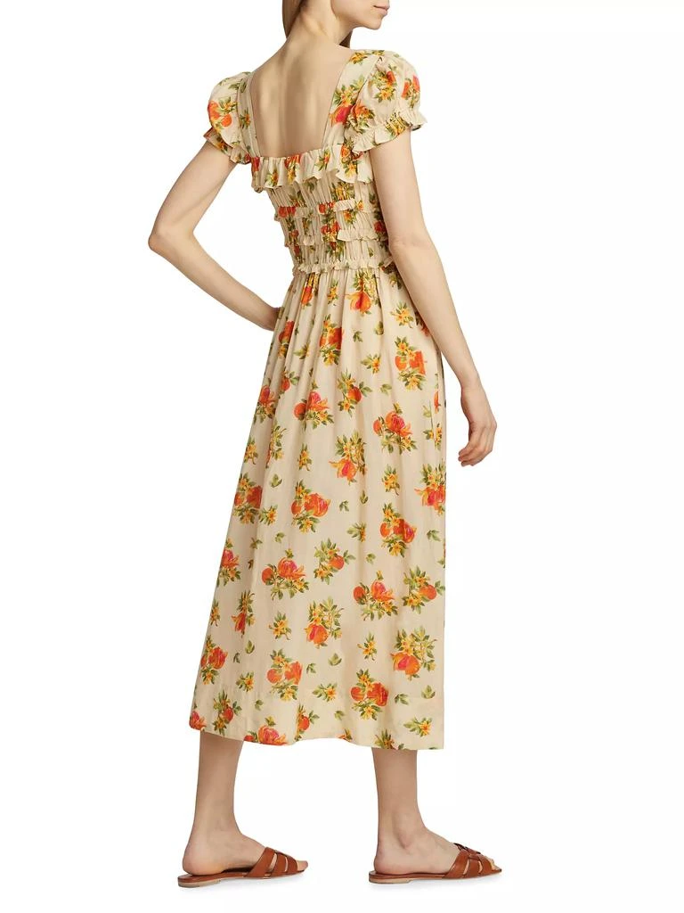 DÔEN Clarinet Floral Self-Tie Midi-Dress 5