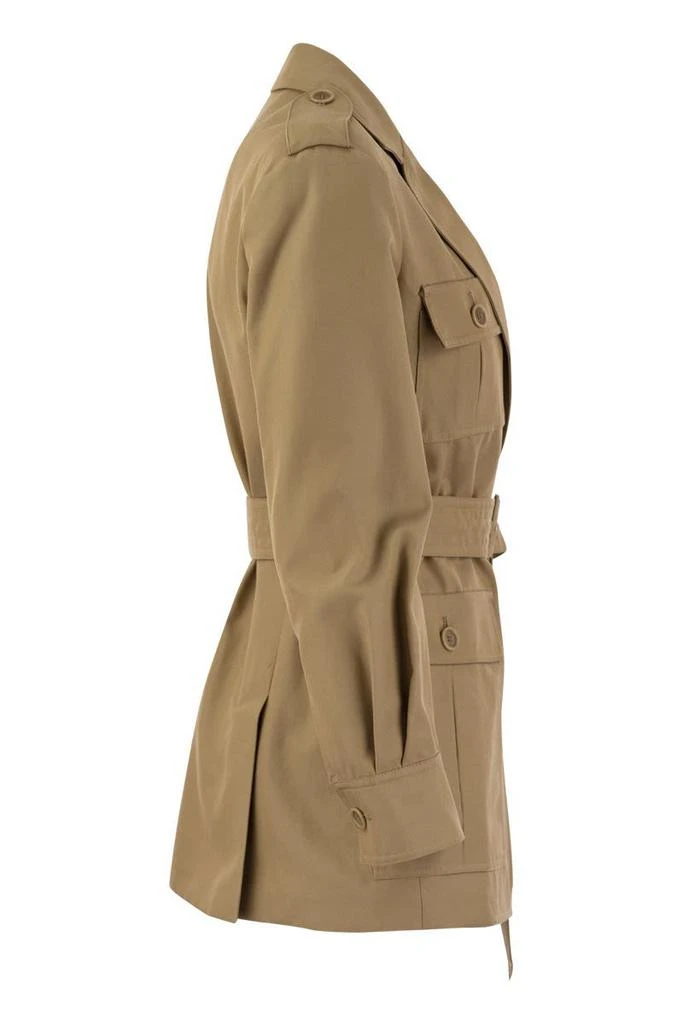 Max Mara Max Mara Pacos - Drip-Proof Canvas Safari Jacket 3