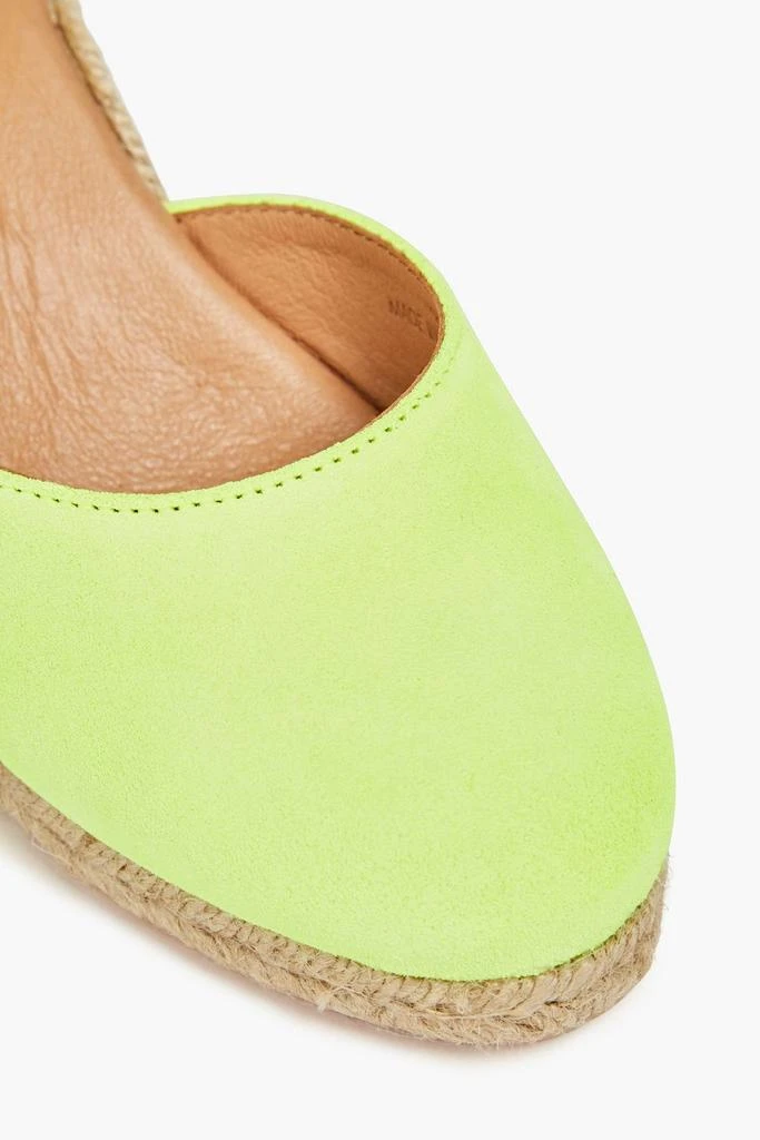 LAST STUDIO Leda neon suede wedge espadrilles 4
