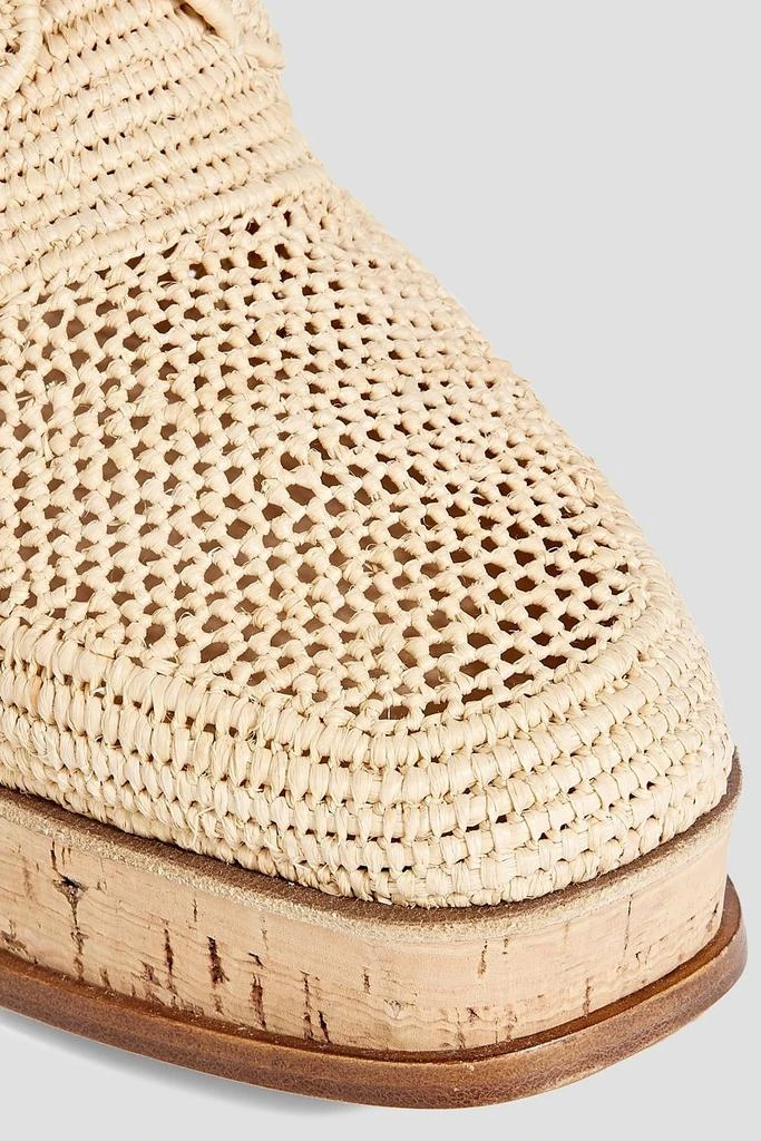 GABRIELA HEARST X CLERGERIE Harold raffia platform brogues 4