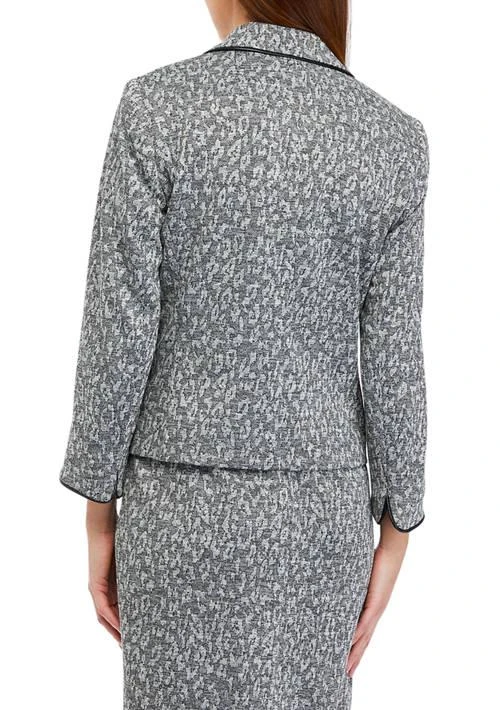 Kasper Womens Open Front Jacket With Piping 2