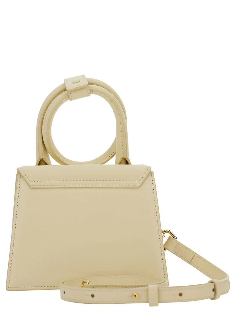 Jacquemus le Chiquito Noeud White Crossbody Bag With Logo In Leather Woman 4