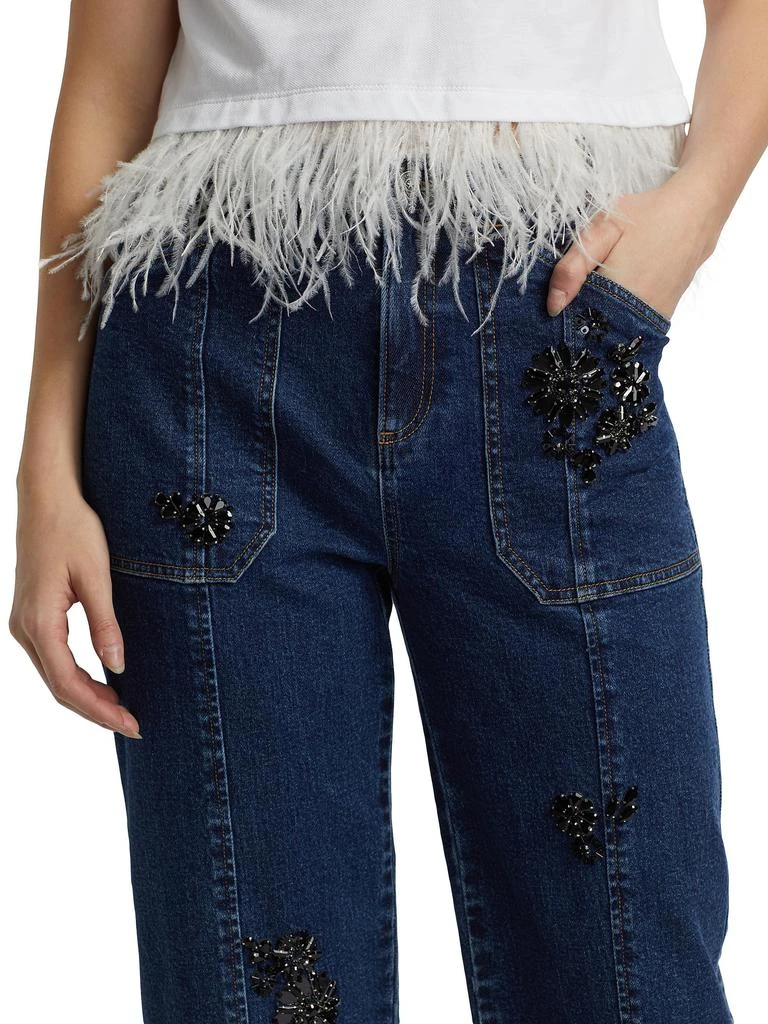 Cinq à Sept Andy Embellished Crop Jeans 4