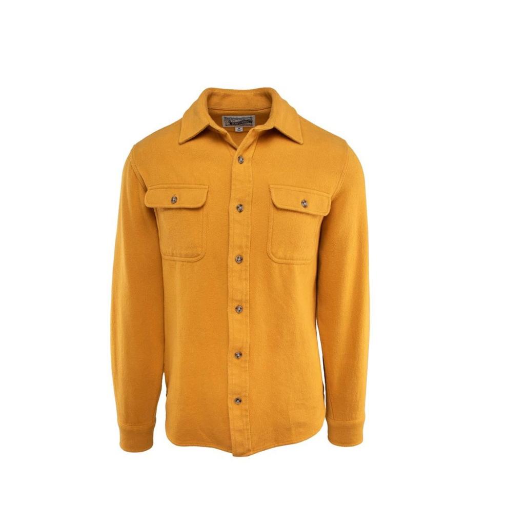 Schott Flannel Work Shirt In Gold