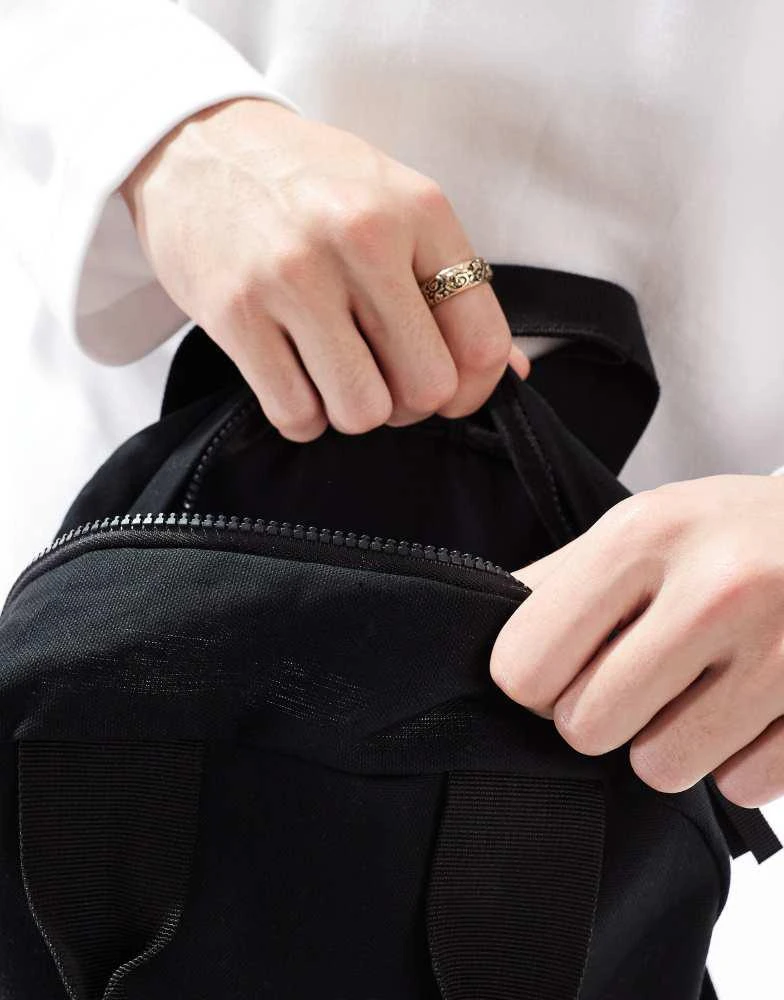 ASOS ASOS DESIGN square canvas backpack in black 2