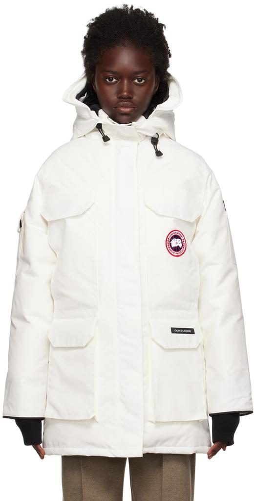 Canada Goose White Expedition Down Jacket XXL Sneakers Sportswear BeyondStyle