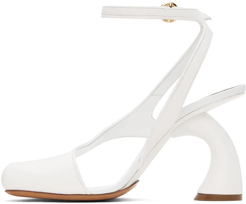 Dries Van Noten White Leather Heeled Sandals 3