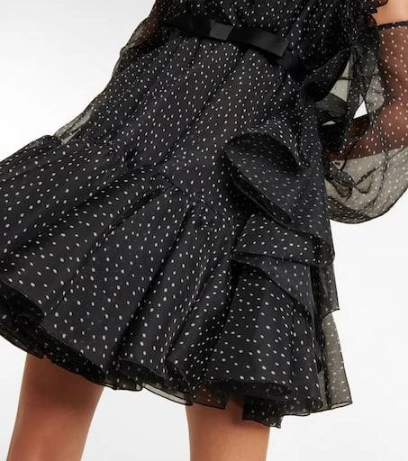 Giambattista Valli Polka-dot strapless silk mini dress 5