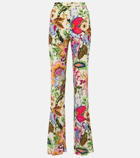 ETRO High-rise floral straight pants 1