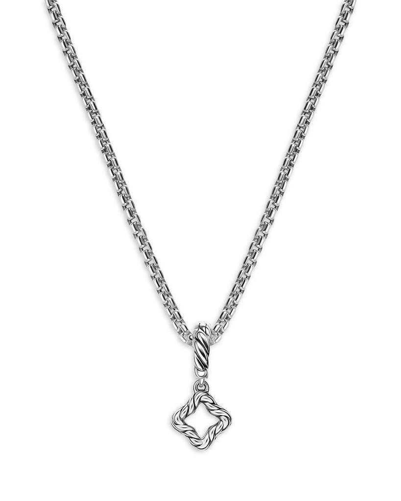 David Yurman Micro Pavé Quatrefoil Amulet in Sterling Silver with Diamonds, 7.4mm 4
