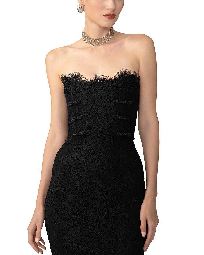 black lace bodice prom dress Baltic Born Womens Summerlin Lace Top Maxi Dress | Black main image 1