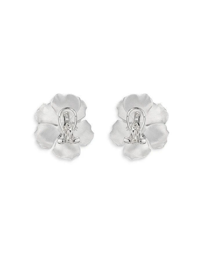 Anabela Chan Simulated Diamond & Enamel Snowflower Rose Stud Earrings 2