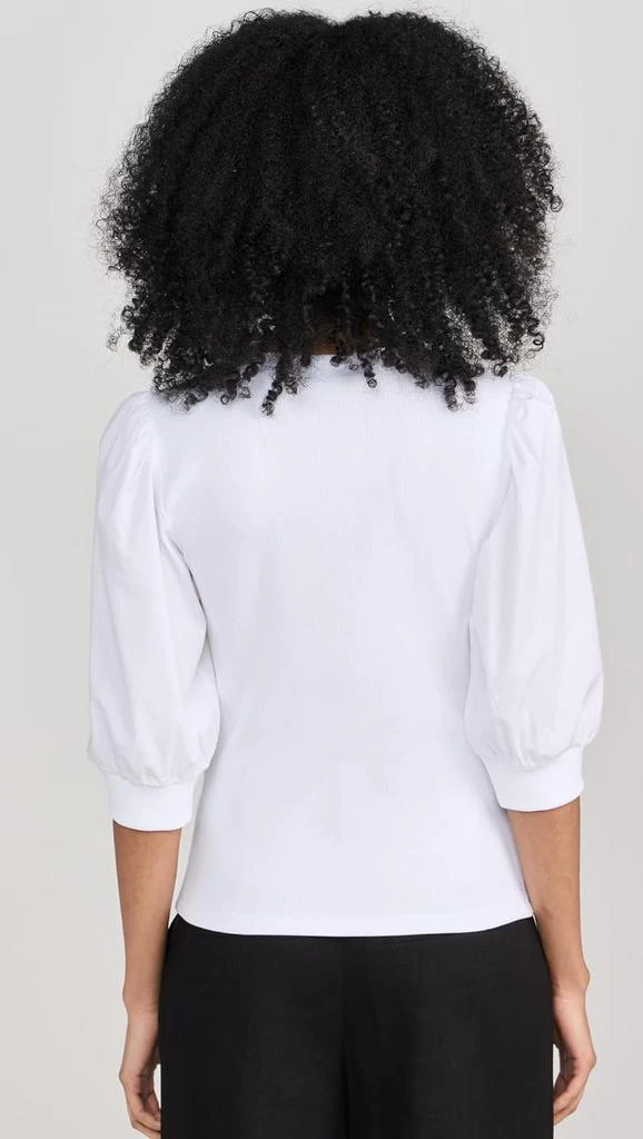 VERONICA BEARD Jean Women's Crew Neck Coralee Top, White 3