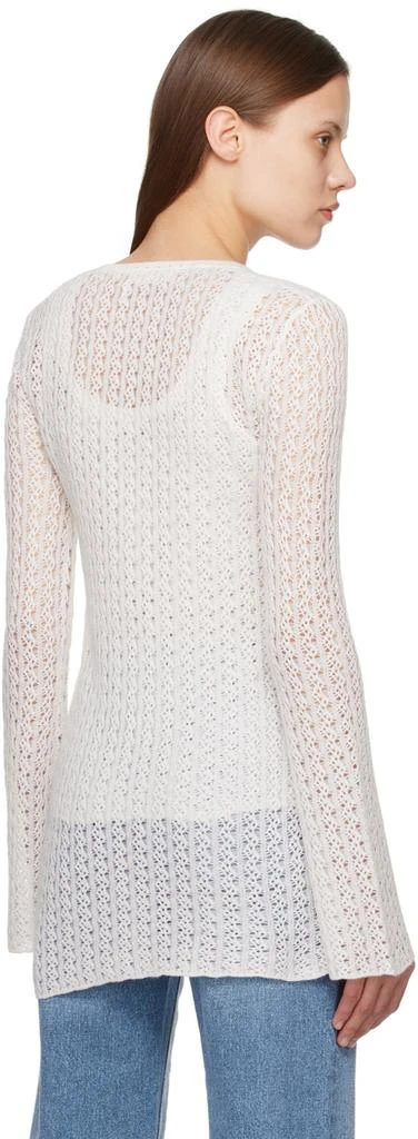 Chloé White Y-Neck Cardigan 3