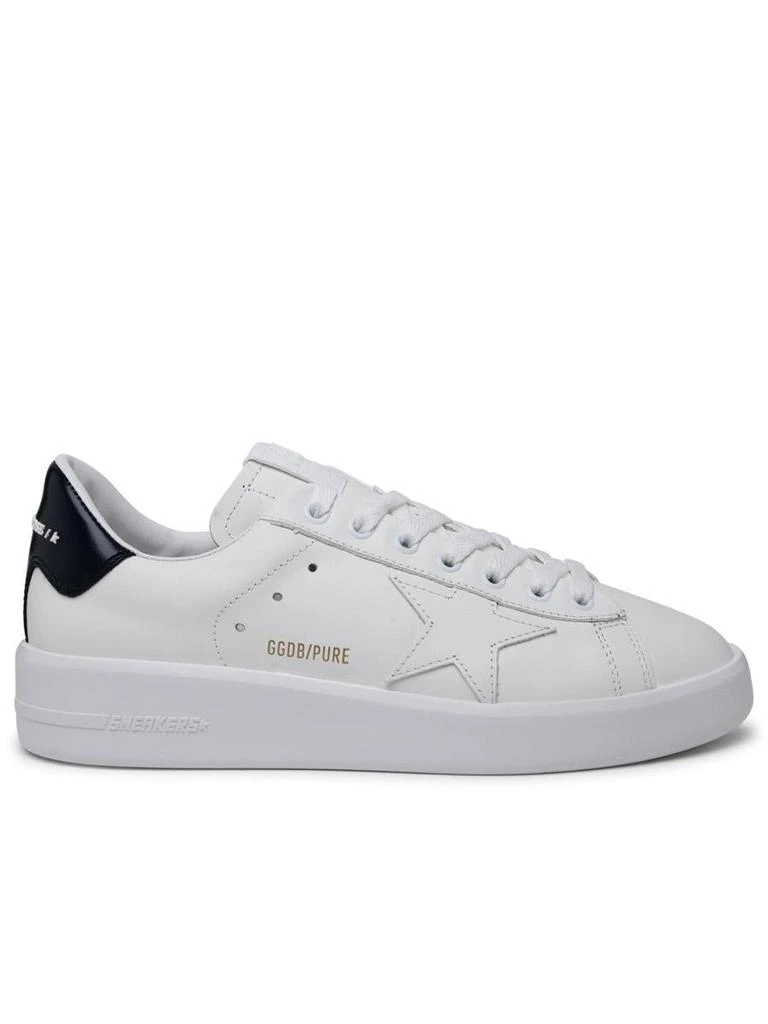 Golden Goose Golden Goose 'Purestar' White Calf Leather Sneakers 1