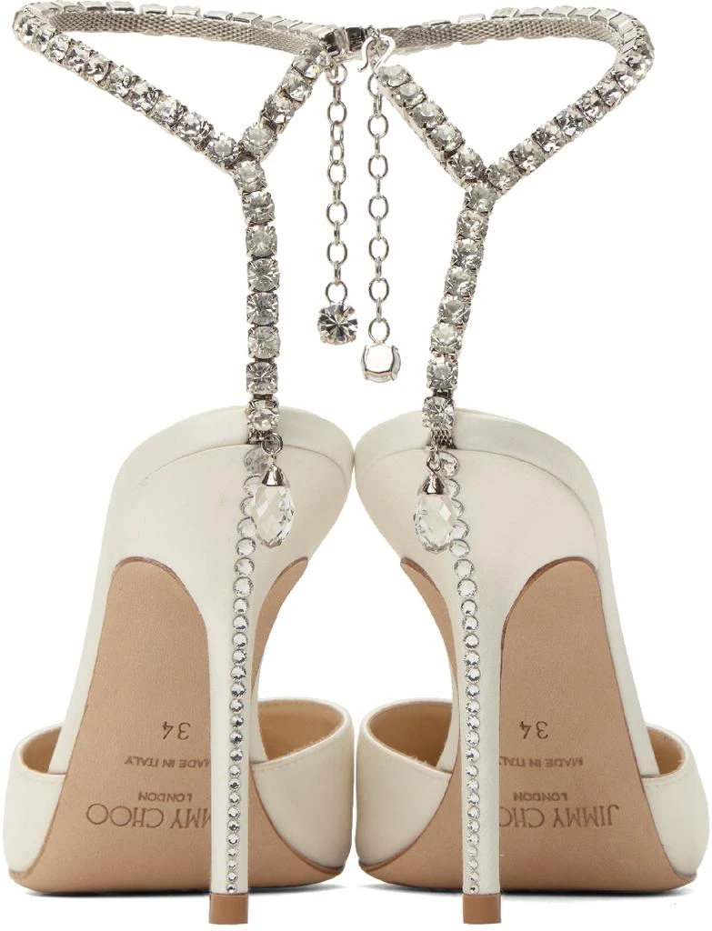 Jimmy Choo White Saeda 100 Pumps 2