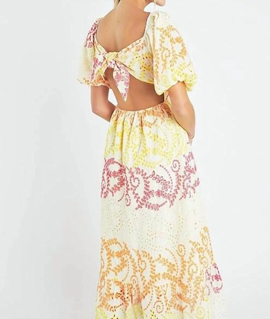 English Factory Multi Dye Lace Maxi Dress In Yellow 2