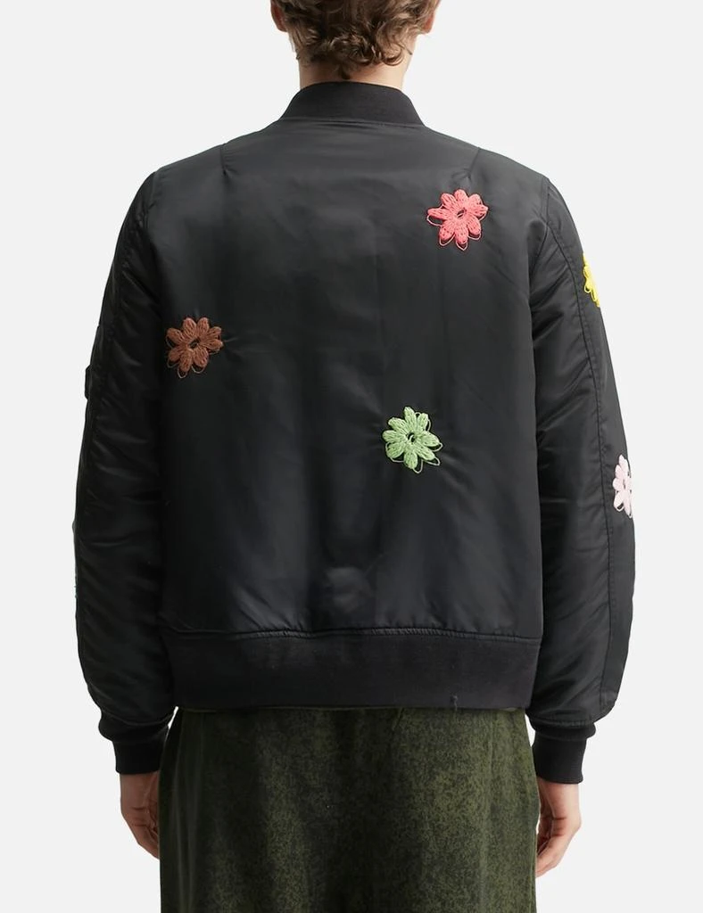 NÒMARHYTHM TEXTILE Flower Embroidery Flight Jacket 4