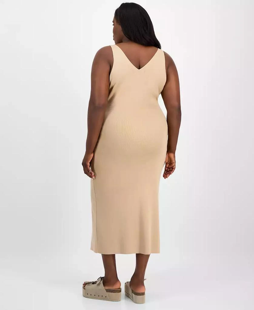 Madden Girl Trendy Plus Size Cargo Pocket Sleeveless Midi Dress 2