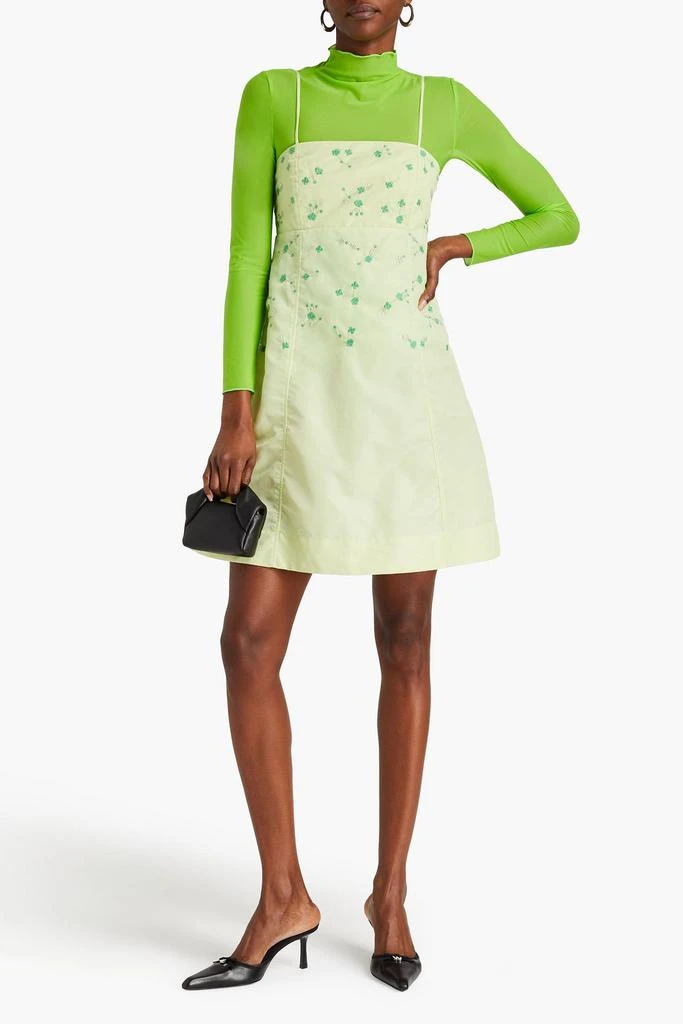 Ganni Embellished taffeta mini dress 2