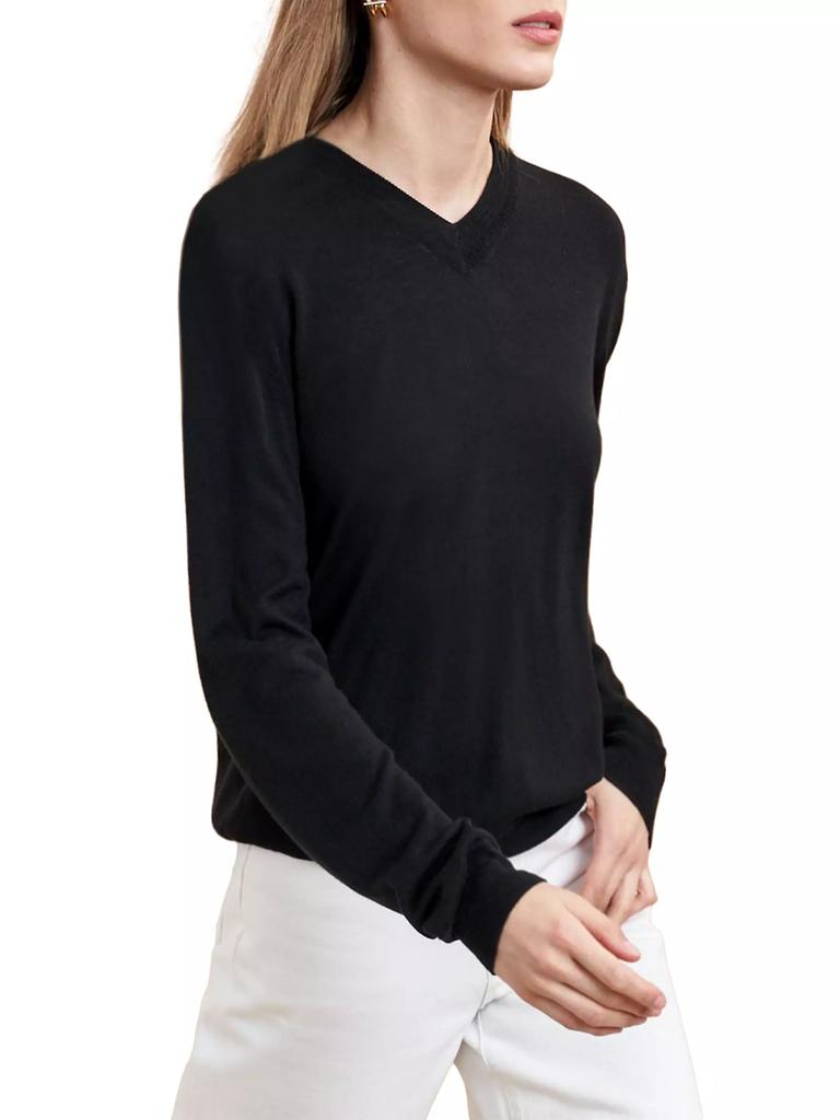 La Ligne Wool authentic & Cashmere AAA V-Neck Sweater Black Size XS