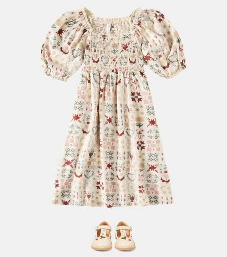 Rylee + Cru Della balloon-sleeve linen-blend dress 2