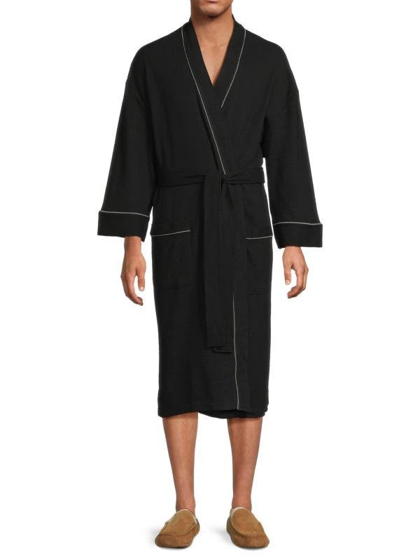 Saks Fifth Avenue Waffle Knit Bath Robe 1