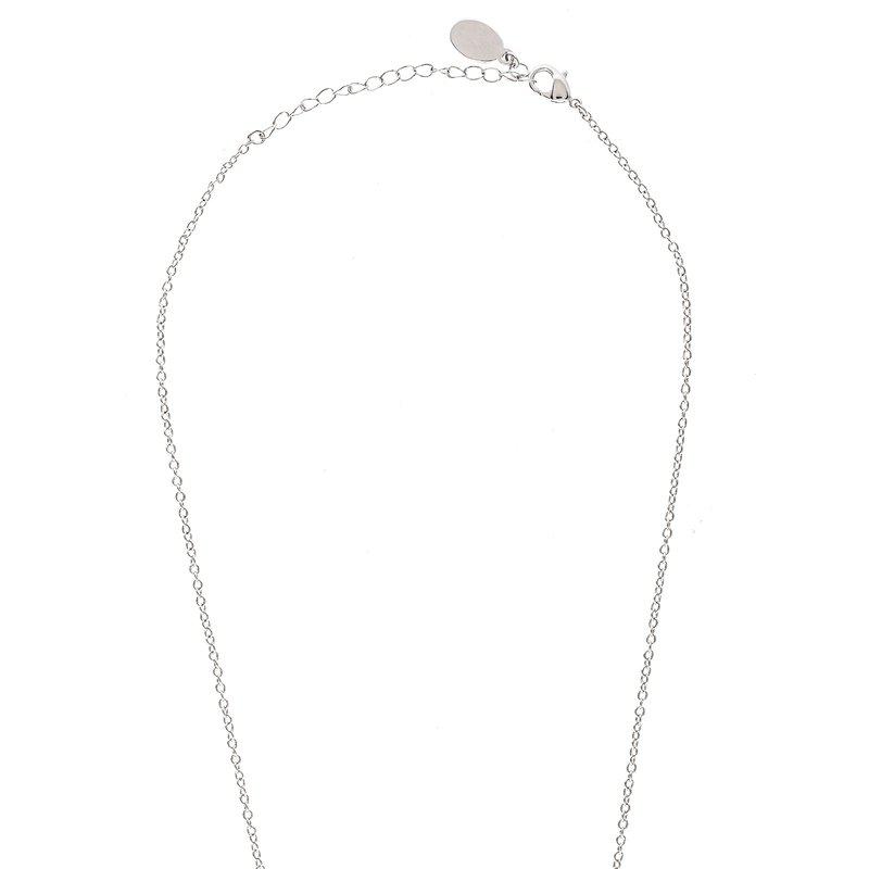 Rivka Friedman Rhodium Polished Bar Station Necklace