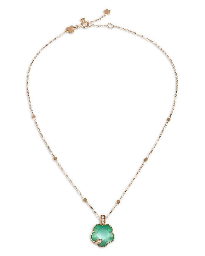Pasquale Bruni Petit Joli Lunaire 18K Rose Gold Lunar Garden Gem Necklace with Diamonds, 0.12 ct. t.w.