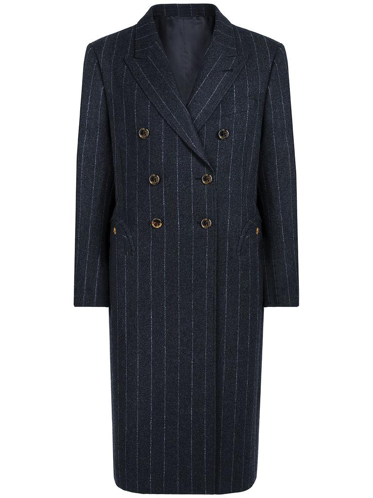 BLAZÉ MILANO Ferien Pinstriped Wool & Cashmere Coat