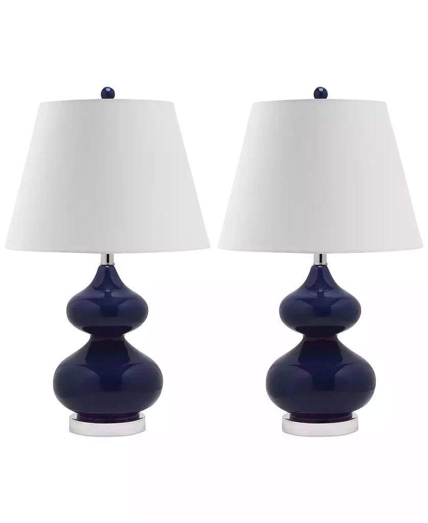 Safavieh Set of 2 Eva Double Gourd Glass Table Lamps