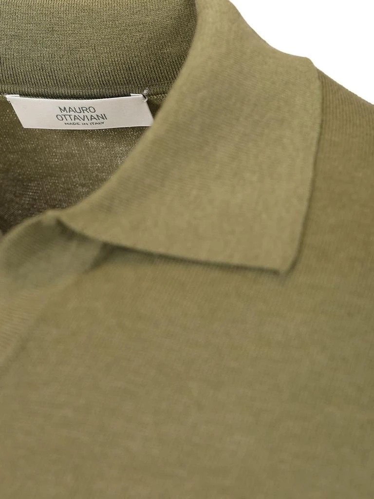 mauro ottaviani Mauro Ottaviani Split Neck Knitted Polo Shirt 4