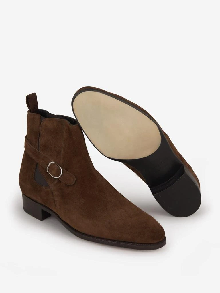 John Lobb John Lobb Buckle Suede Boots 4