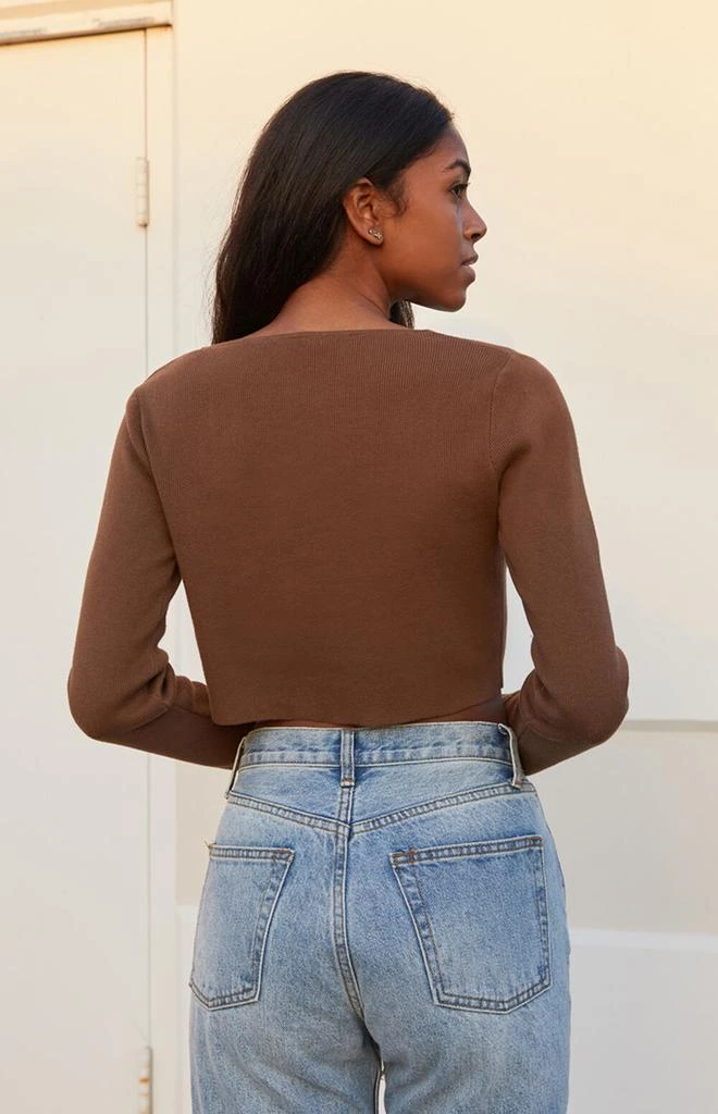 John Galt Brown Athelia Cardigan 3