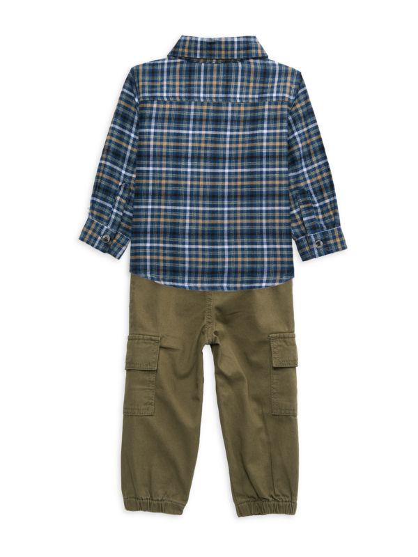 Tommy Hilfiger Baby Boy's & Little Boy's 2-Piece Shirt & Cargo Pants Set