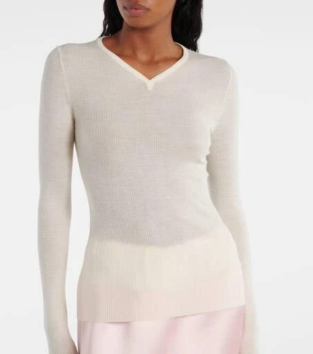 Khaite Tania ribbed-knit wool-blend top 4