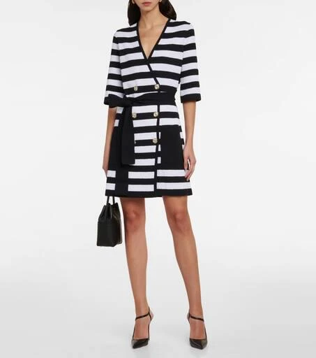 Salvatore Ferragamo Striped wrap minidress 2