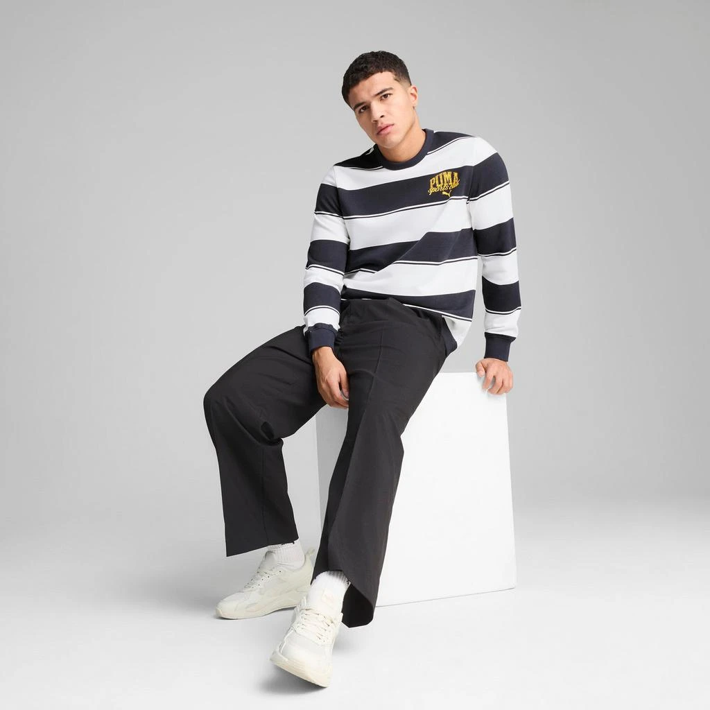 Puma PUMA Men's Class Striped Crew Men 4