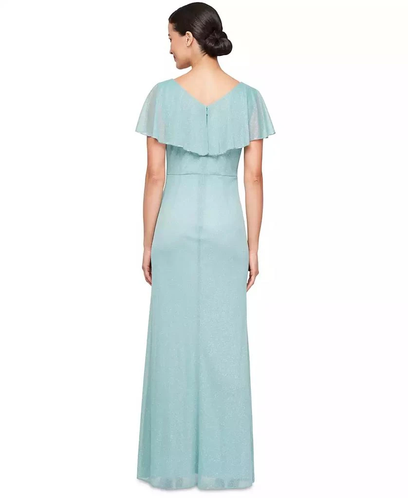 SL Fashions Petite Ruffled Flutter-Sleeve Gown 2