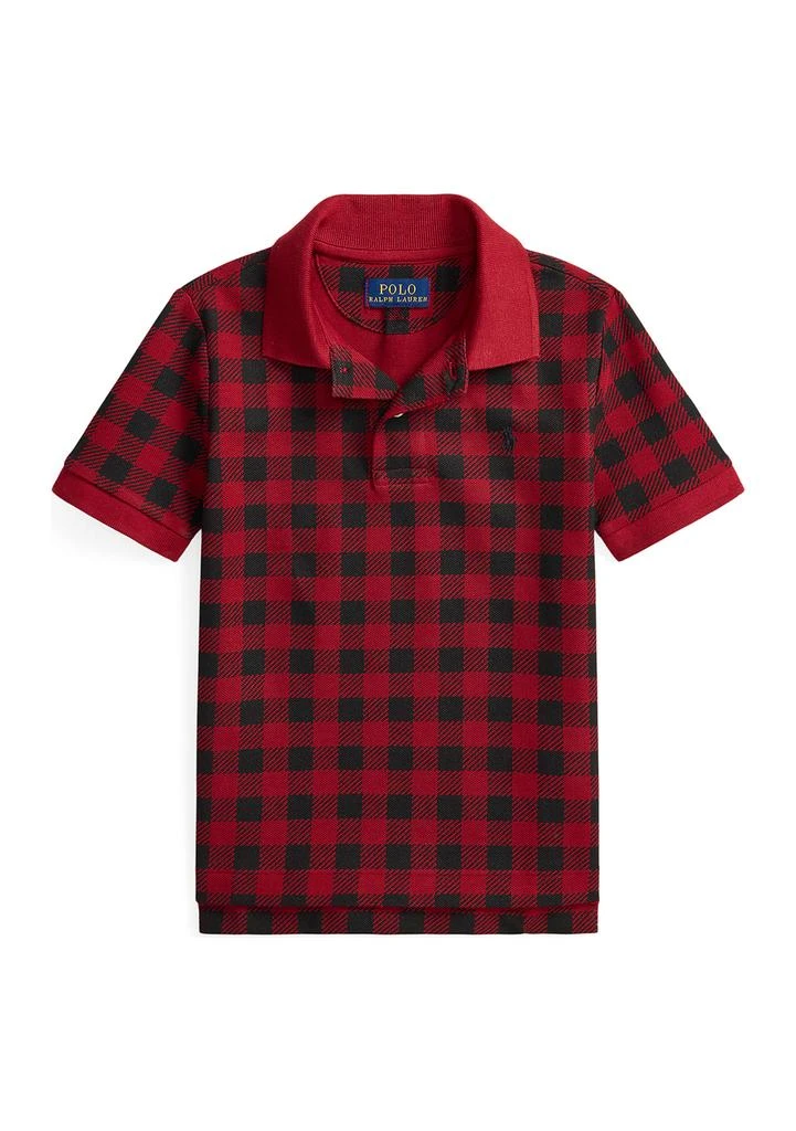 Ralph Lauren Boys 2-7 Buffalo Check Cotton Mesh Polo Shirt