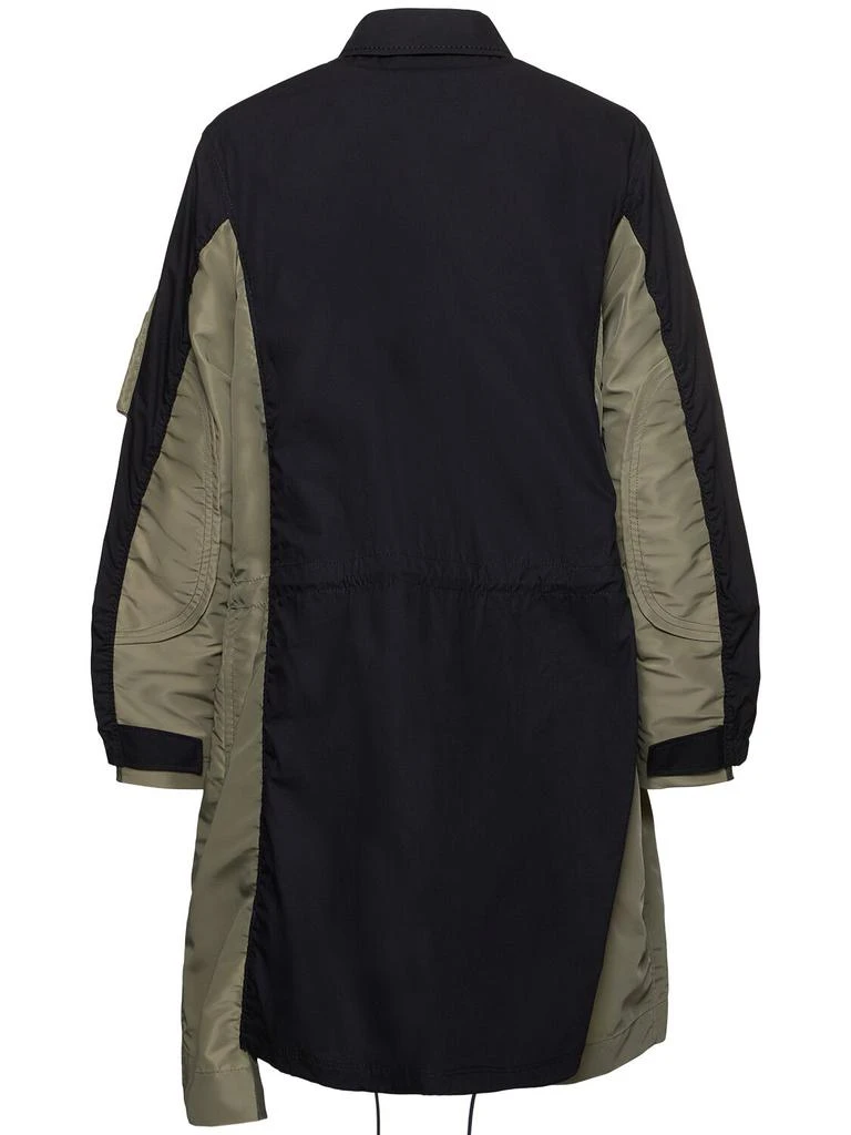 SACAI Military Cotton & Nylon Coat 3