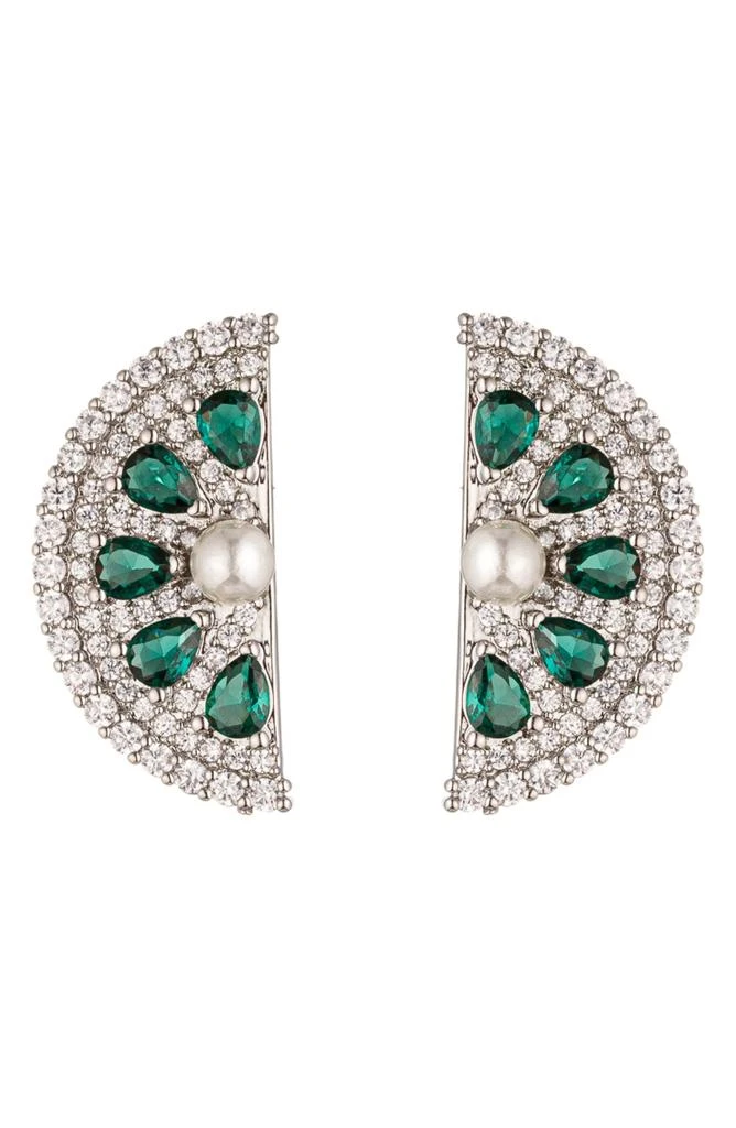EYE CANDY LOS ANGELES Lime Slice Imitation Pearl
Cubic Zirconia Stud Earrings