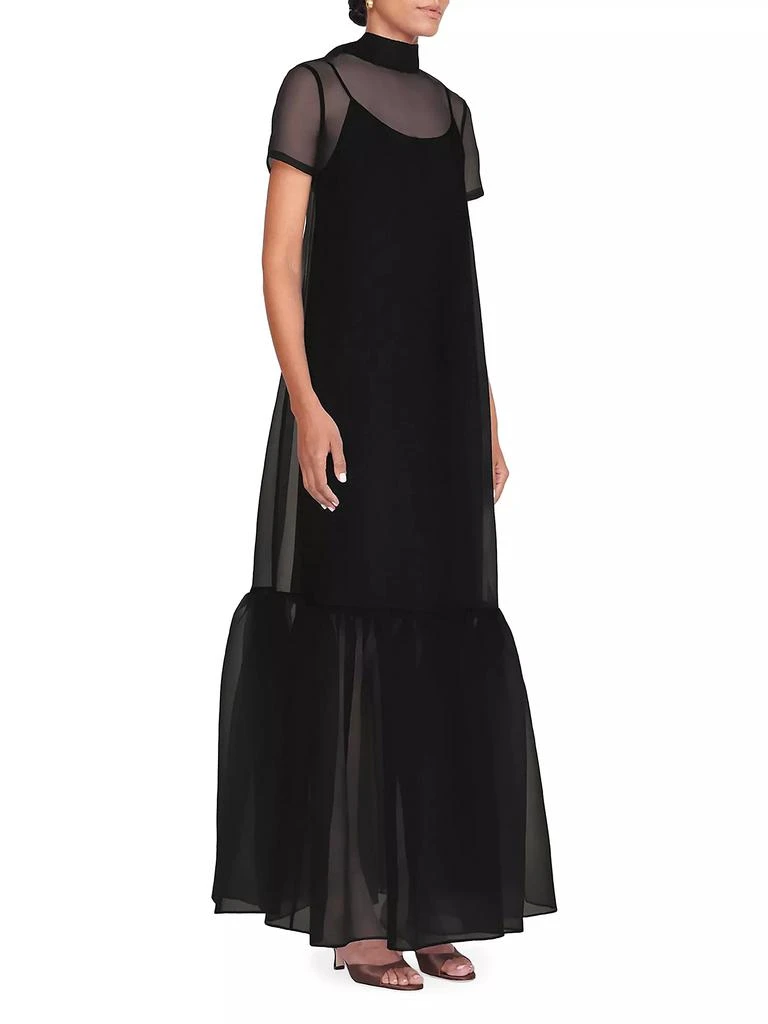 Staud Calluna High-Neck Organza Gown 4